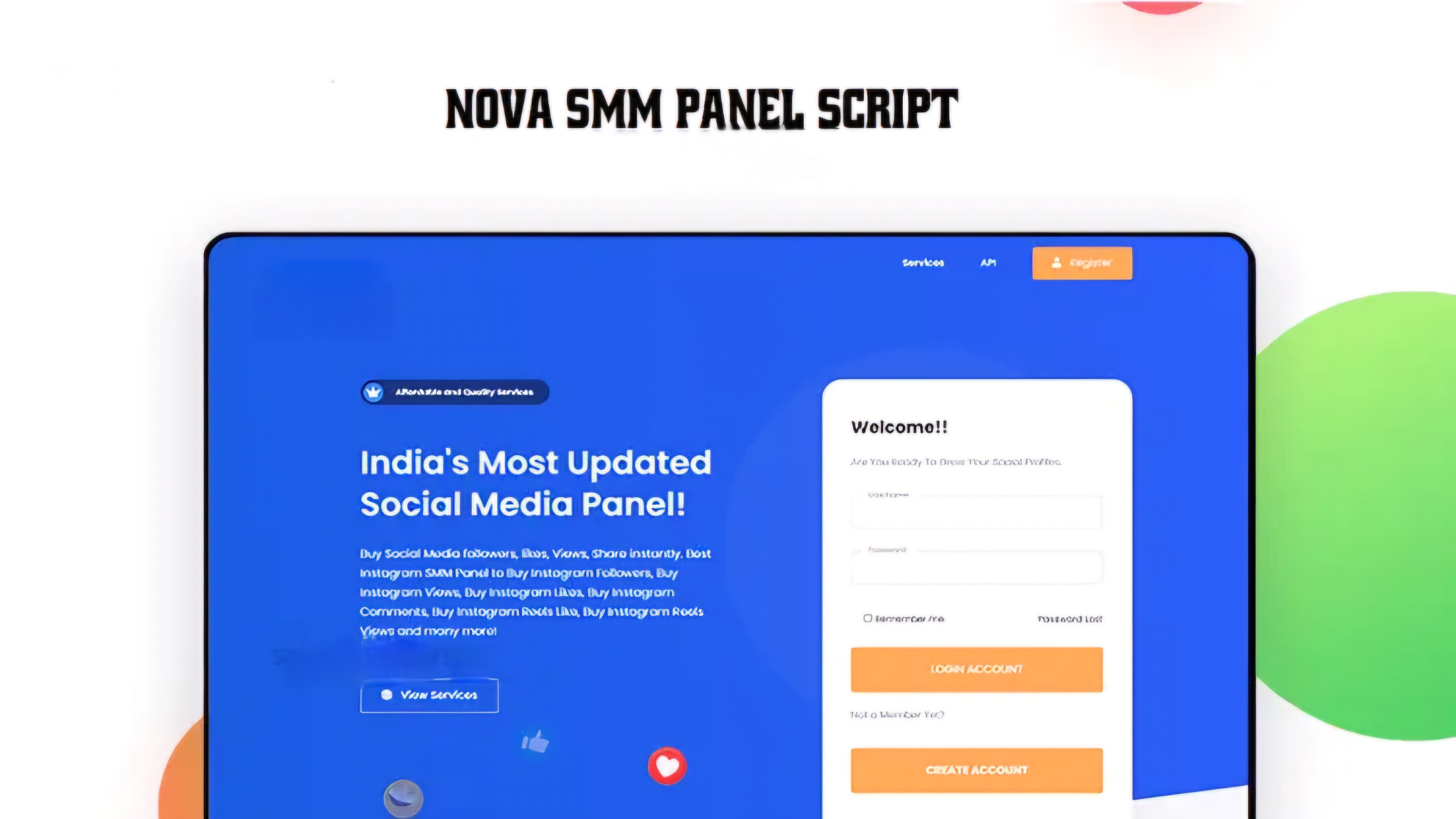 Nova Panel V2 – Premium SMM Panel Script